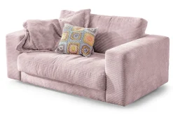 1,5 Sitzer Downtown mit Armlehnen Cord rosa