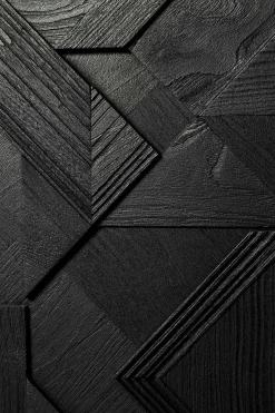 Anrichte Graphic Teak schwarz B 100 cm