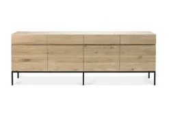 Anrichte Ligna Eiche schwarz B 220 cm