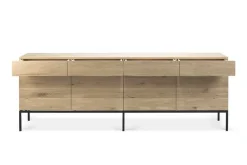 Anrichte Ligna Eiche schwarz B 220 cm