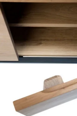 Anrichte Ligna Eiche schwarz B 110 cm