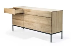 Anrichte Ligna Eiche schwarz B 165 cm