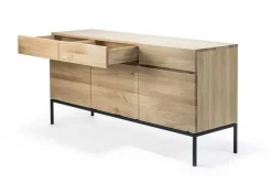 Anrichte Ligna Eiche schwarz B 165 cm