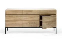 Anrichte Ligna Eiche schwarz B 165 cm