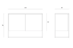 Anrichte Monolith Eiche natur B 110 cm