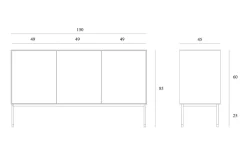 Anrichte Whitebird Eiche natur B 150 cm