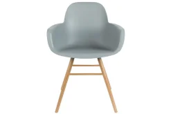 Armlehnstuhl Albert Kunststoff hellgrau