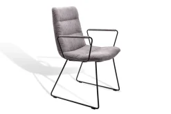 Armlehnstuhl Arva Light Cord grau