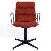 Armlehnstuhl Arva Light Stoff rot drehbar