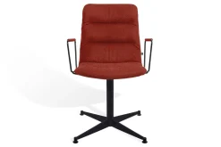 Armlehnstuhl Arva Light Stoff rot drehbar