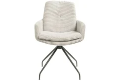 Armlehnstuhl Bilbao Cord hellgrau