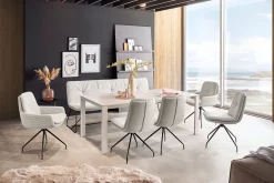 Armlehnstuhl Bilbao Cord hellgrau