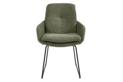Armlehnstuhl Bilbao Cord dunkelgrün