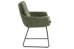 Armlehnstuhl Bilbao Cord dunkelgrün