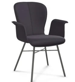 Armlehnstuhl Blake Stoff aubergine