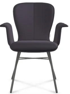 Armlehnstuhl Blake Stoff aubergine