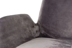 Armlehnstuhl Brit Samt grau
