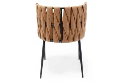 Armlehnstuhl Cheerio gelb Flechtoptik mit Kissen