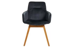 Armlehnstuhl Dario Samt schwarz