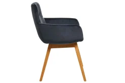 Armlehnstuhl Dario Samt schwarz