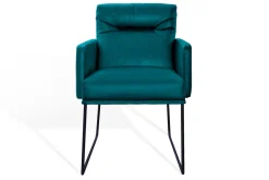 Armlehnstuhl D-light Samt petrol