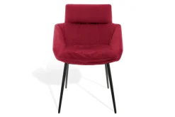 Armlehnstuhl Faye Cord pink tief