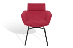 Armlehnstuhl Faye Cord pink drehbar