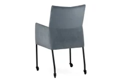 Armlehnstuhl Gil auf Rollen blau