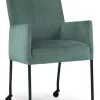 Armlehnstuhl Glenda grün rollbar