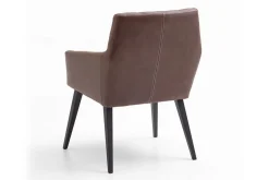 Armlehnstuhl Jim Leder dunkelbraun