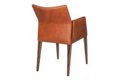 Armlehnstuhl Lenny Leder braun