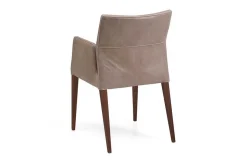 Armlehnstuhl Lenny Leder mit Armlehne olive