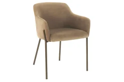 Armlehnstuhl Luise Samt champagner