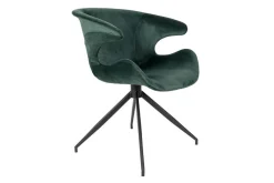 Armlehnstuhl Mia Samt dunkelgrün