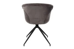 Armlehnstuhl Mia Samt dunkelgrau