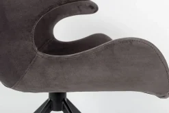 Armlehnstuhl Mia Samt dunkelgrau