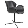 Armlehnstuhl Nikki Lederoptik schwarz