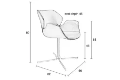 Armlehnstuhl Nikki Lederoptik schwarz