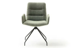 Armlehnstuhl Reso Stoff grün drehbar