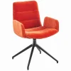 Armlehnstuhl Reso Stoff orange drehbar