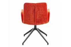 Armlehnstuhl Reso Stoff orange drehbar