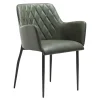 Armlehnstuhl Rombo Lederoptik grün
