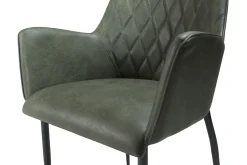Armlehnstuhl Rombo Lederoptik grün