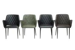 Armlehnstuhl Rombo Lederoptik grün