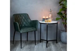 Armlehnstuhl Rombo Lederoptik grün