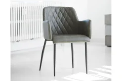 Armlehnstuhl Rombo Lederoptik grün