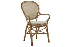 Armlehnstuhl Rossi Rattan antikbraun
