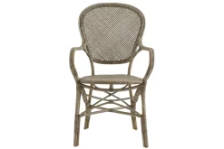 Armlehnstuhl Rossi Rattan taupe