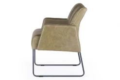 Armlehnstuhl Sea Leder khakigrün