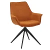 Armlehnstuhl Uma mit Drehfunktion Feincord braun